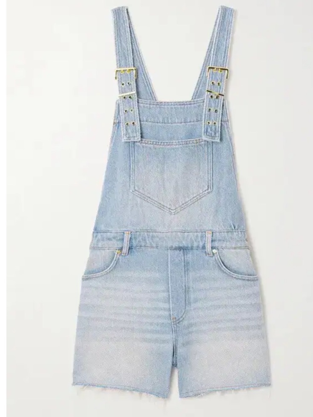 GANNI Light Blue Denim Short Overalls - Women Jeans - Picture 8 of 9